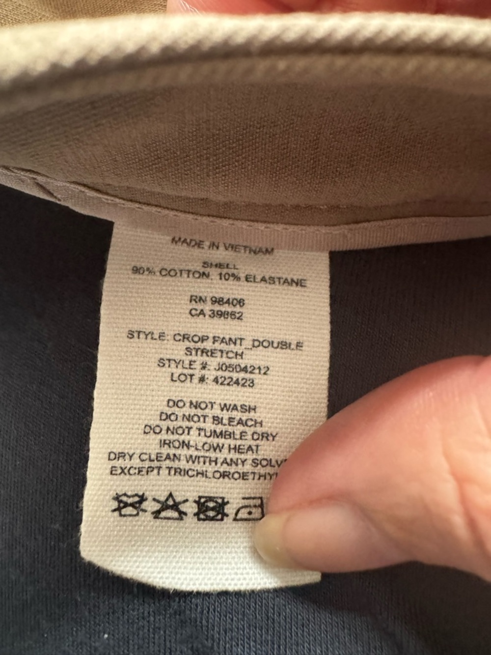 #112 🌷Theory Taupe Ankle Straight Leg Dress Pant | Size 2 - Picture 4 of 4
